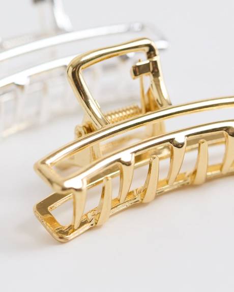 Petites Pinces à Cheveux en Métal - Ensemble de 2