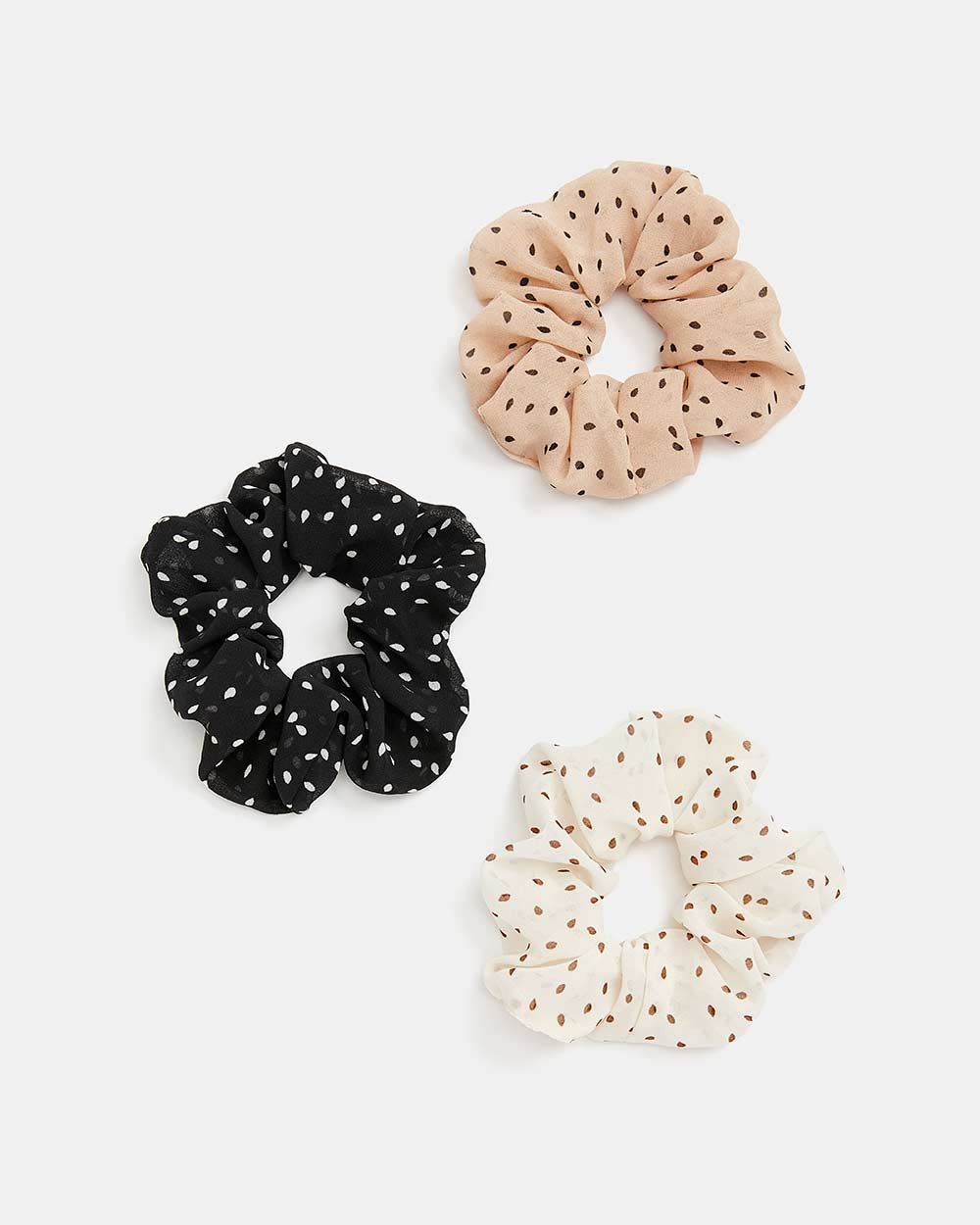 Dotted Scunchies - Set of 3