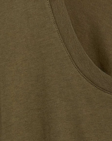 Solid Scoop-Neck Cap-Sleeve T-Shirt