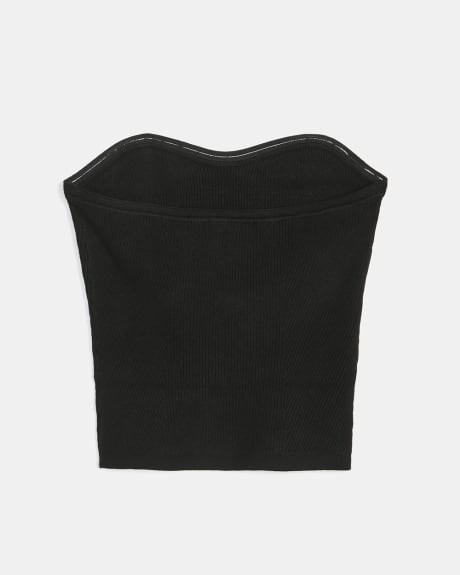 Ribbed Sweetheart Neck Tube Top