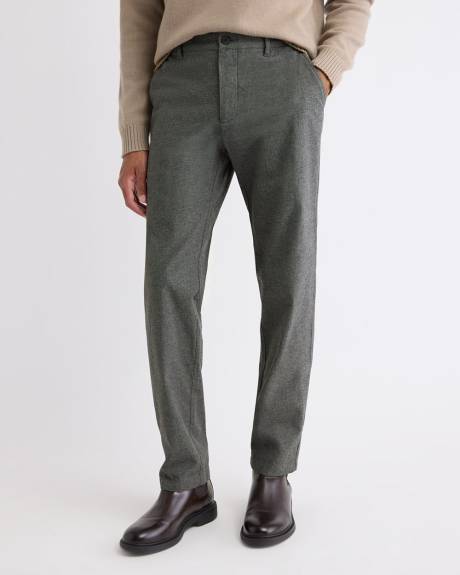 Pantalon Chino Brossé à Coupe Étroite