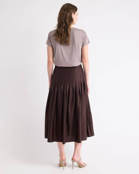 Ultra-High-Rise Twill Midi Skirt