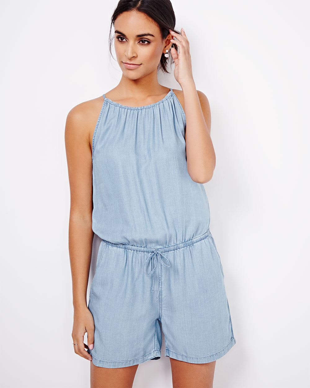Chambray Romper RW&CO.