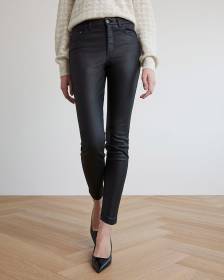 Superdry HIGH RISE - Jeans Skinny Fit - black coated/black denim 