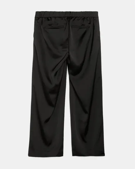 Matte Satin Pull-On Wide Leg Pant - Thyme Maternity
