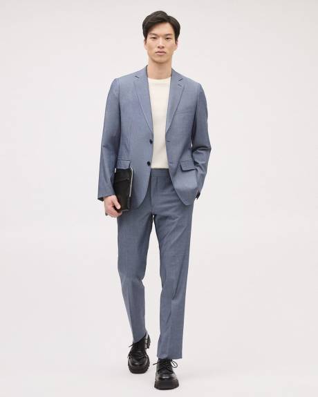 Pantalon de Complet Style Denim &agrave; Coupe Ajust&eacute;e