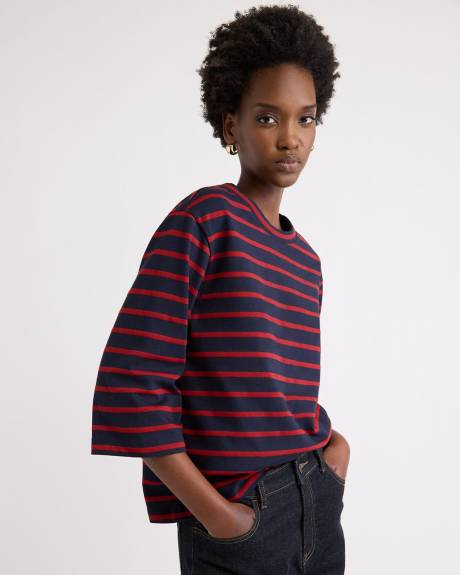 T-Shirt Ample en Jersey de Coton