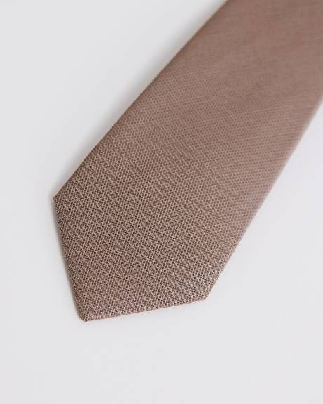 Taupe Textured Regular Tie