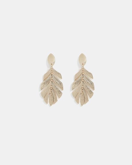 Tropical Leaf Pendant Earrings