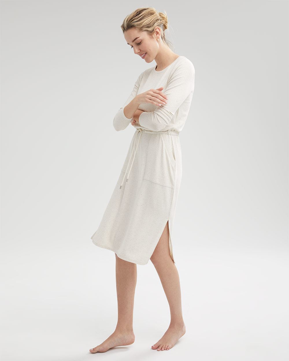 Loungewear Knit Dress with Drawstring RW&CO.