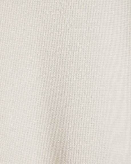 Long-Sleeve Crew-Neck Waffled Tee