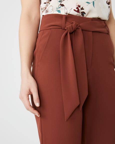 High-waist crepe paper bag pant