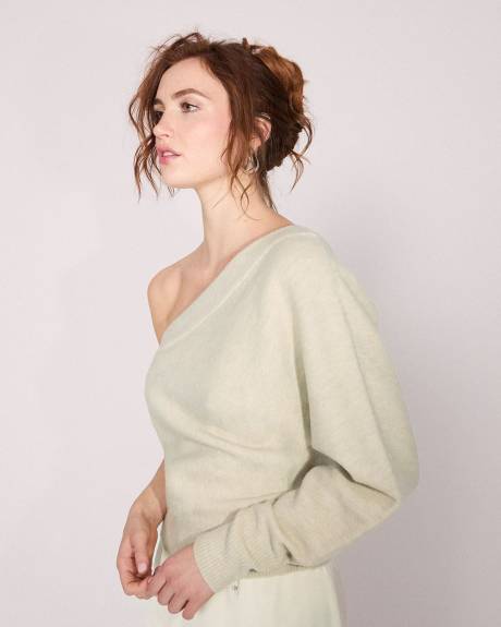 Pull D&eacute;contract&eacute; &agrave; Manche Longue Unique