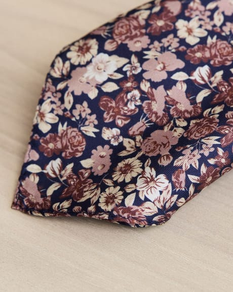 Navy Floral Handkerchief