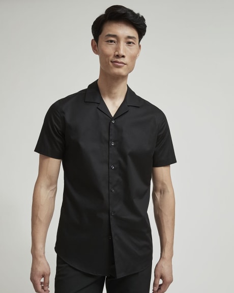 Tailored Fit Sateen Short-Sleeve Shirt
