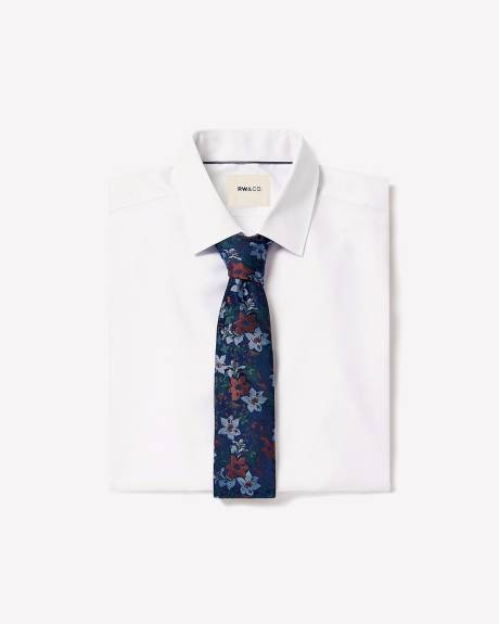 Slim-Fit Solid Cotton Modal Dress Shirt