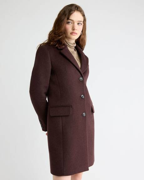 Classic Wool-Blend Three-Button Coat