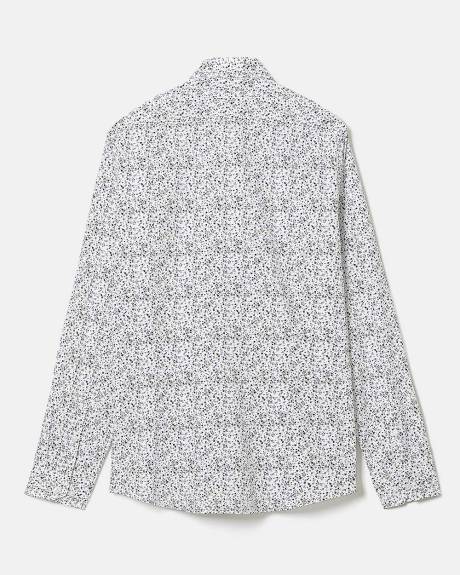 Chemise Habill&eacute;e &agrave; Coupe &Eacute;troite avec Motif Floral