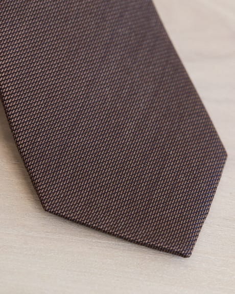 Solid Brown Skinny Tie