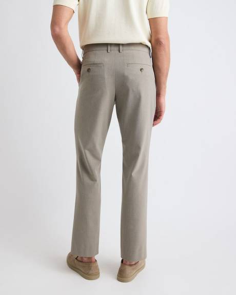 Tailored-Fit Plaid Taupe City Pant