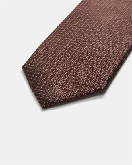 Regular Textured Brown Tie