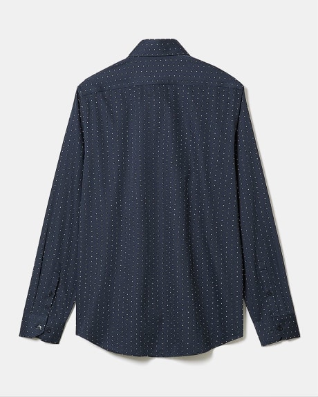 Tailored-Fit Dress Shirt with Star Pattern