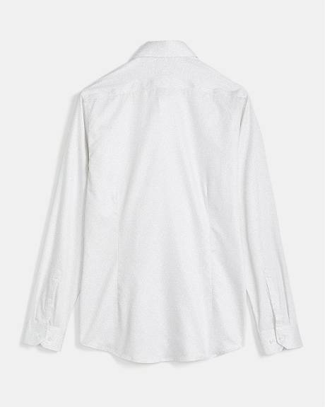 Slim Fit Geometric Pixel Dress Shirt