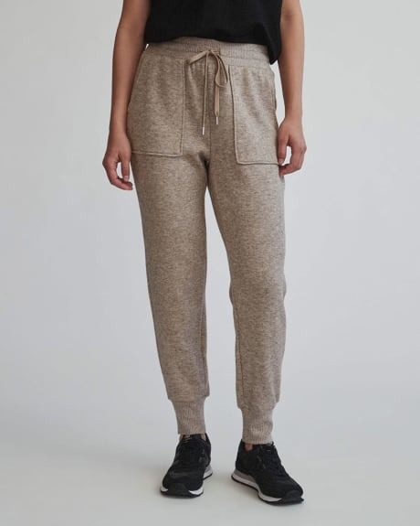Brushed Knit Jogger Pant with Ribbed Cuff - 28"