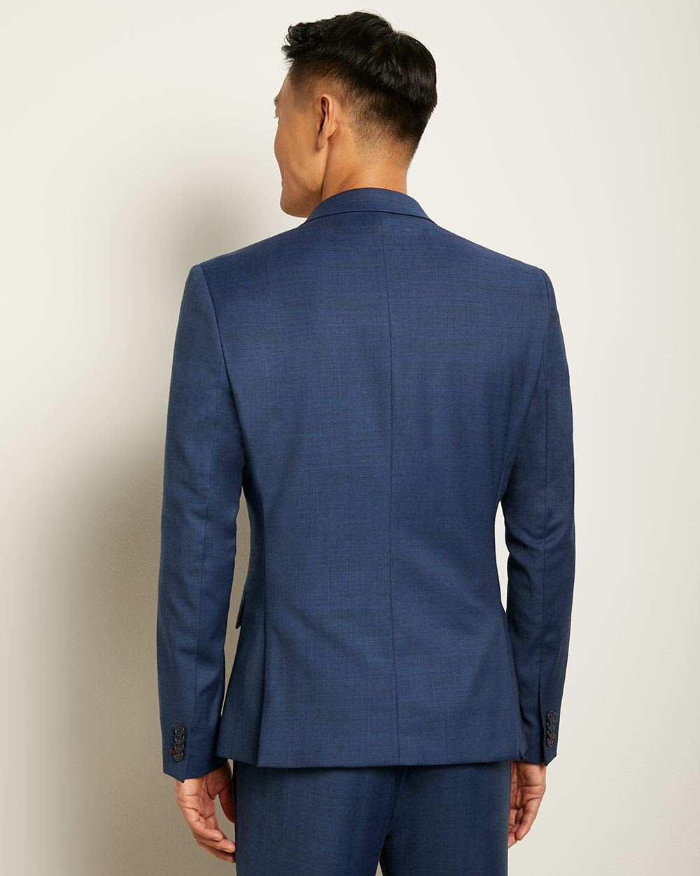 Essential Blue Wool-Blend Suit Blazer