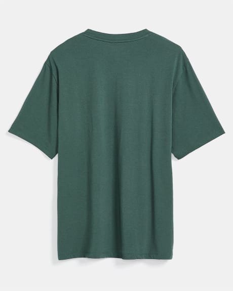 T-Shirt Non-Genré à Col Rond et Coupe Relax