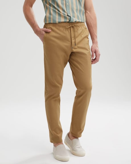 Casual Pant with Elastic Waistband and Drawstring - 32"