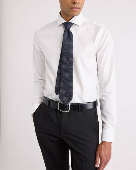 Navy Regular Tie with Geometric Pattern