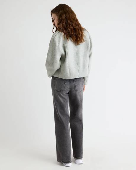 Wool-Blend Double-Breasted Coat