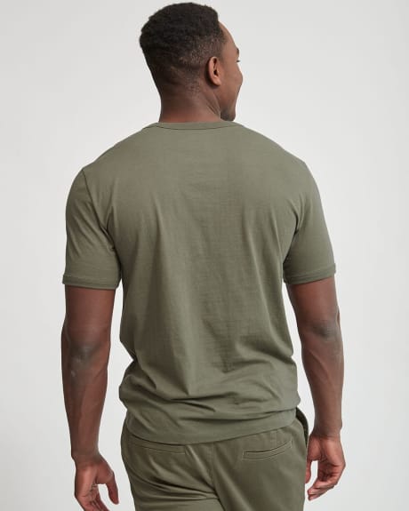 Crew-Neck T-Shirt with Patch Pocket