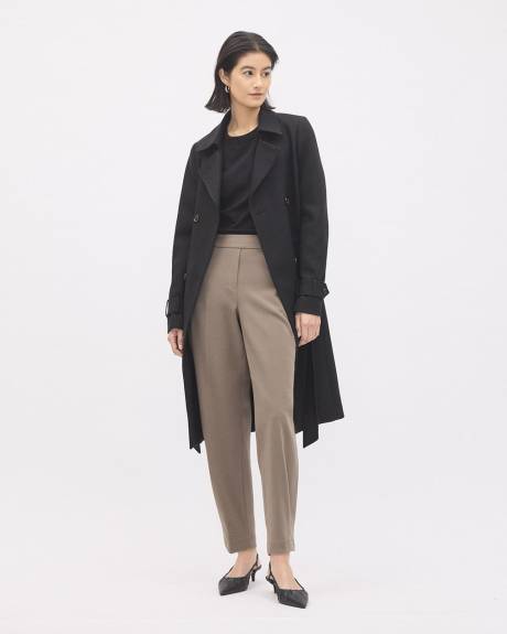 Mid-Rise Tapered-Leg Flowy Jogger Pant