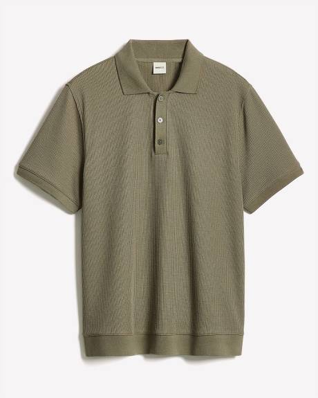 Short-Sleeve Ribbed Polo