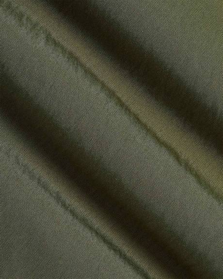 Split-Neck Blouse with Short Flutter Sleeves