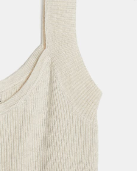 Ribbed Scoop-Neck Cami