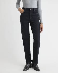 Dark-Wash Straight-Leg Jeans