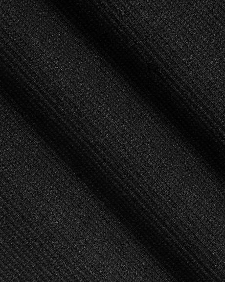 Slim-Fit Short-Sleeve Knit Shirt with Camp Collar