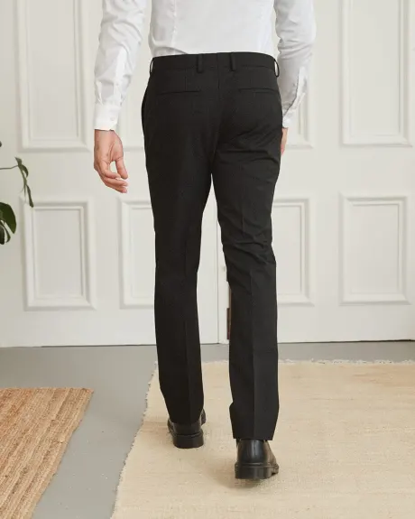 Slim Fit Black Suit Pant with Side Bands - 32"