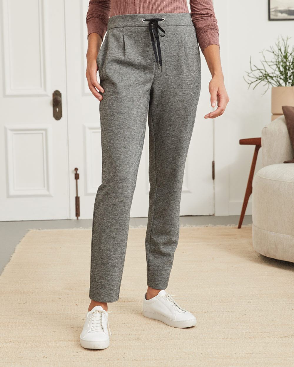 Knit Pique Pleated Jogger Pant | RW&CO.