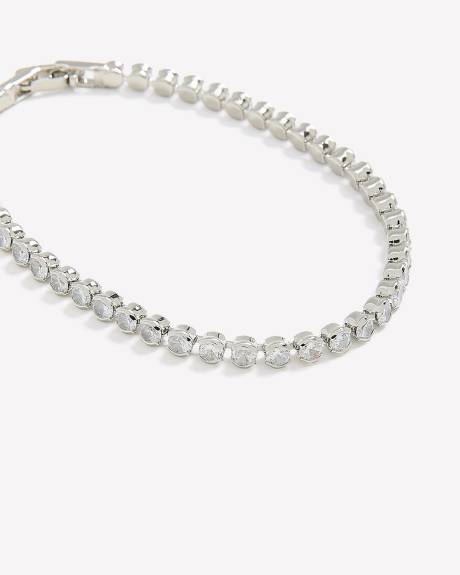 Bracelet Tennis à Zircons Carrés