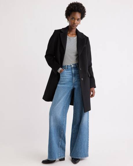 Classic Wool-Blend Three-Button Coat