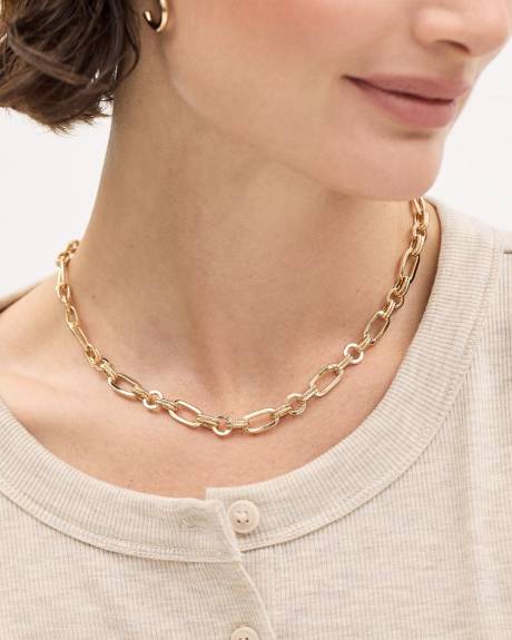 Collier Dor&eacute; &agrave; Maillons