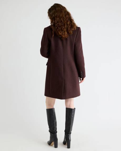 Classic Wool-Blend Three-Button Coat