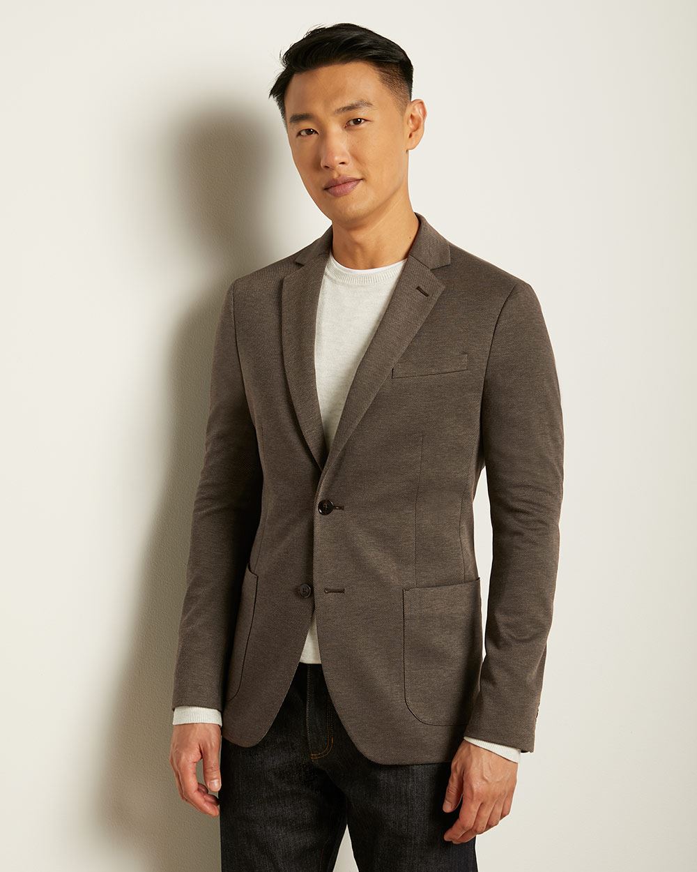 Slim Fit Knit Blazer RW&CO.