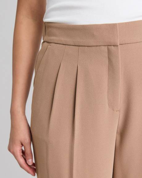 High-Rise Long-Wide-Leg Crepe Pant