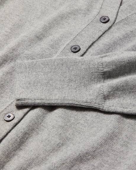 Long-Sleeve V-Neck Cardigan