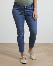 Medium Wash Skinny Ankle Leg Jeans - Thyme Maternity
